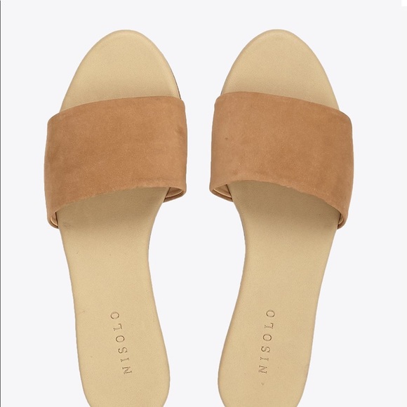 Nisolo Shoes - Nisolo tan suede slides size 8